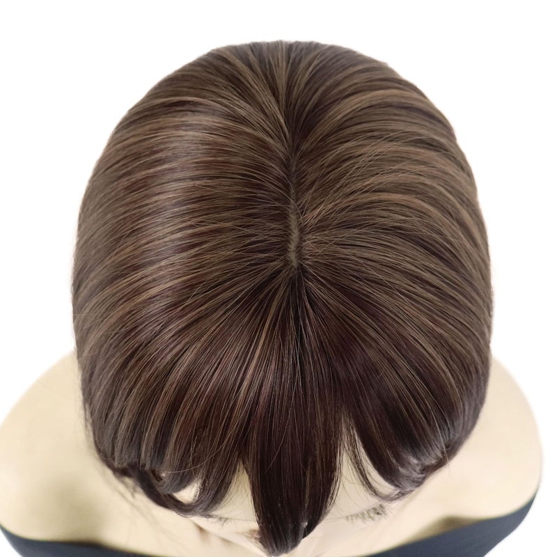GNIMEGIL Brown Bob Wig For Women Ago Short Bob Wigs With Bangs Straight Hair Styles Anime Cosplay Wigs Halloween Costume For Women Roleplay Average Size Natural Looking Daily Party Wig - Image 3